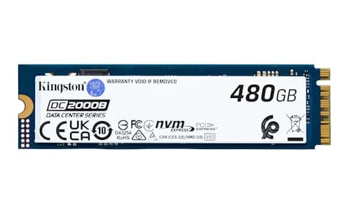 Kingston Data Center DC2000B PCIe 4.0 NVMe M.2 2280 480GB Enterprise SSD (Heatsink) - SEDC2000BM8/480G