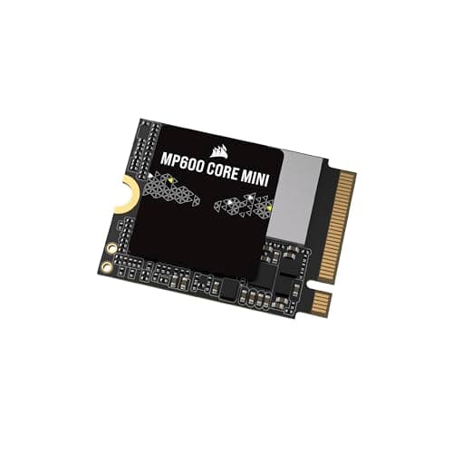 Corsair MP600 CORE Mini 2TB M.2 NVMe PCIe x4 Gen4 2 SSD - M.2 2230 - Bis zu 5.000 MB/s Sequentielles Lesen - High-Density QLC NAND - Für Steam Deck, ASUS ROG Ally, Microsoft Surface Pro - Schwarz 2 TB Bild 2