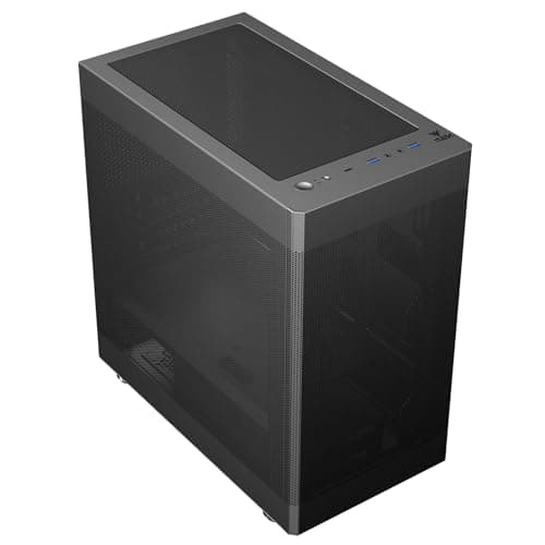 Itek PC-Gehäuse PROMESH 35B – Gaming-/Office-Mini-Tower, Micro-ATX, USB-C, 2× USB 3.0, Mesh-Design auf DREI Seiten Bild 4