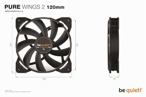 be quiet! Pure Wings 2 PWM PC Gehäuse Lüfter Schwarz (B x H x T) 120 x 120 x 25mm, 3.6 W, 12 V, BL081 Bild 8