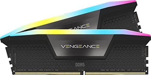 CORSAIR Vengeance RGB DDR5 RAM 96GB (2x48GB) Bis zu 6400MHz CL32 Intel XMP 3.0 Desktop-Arbeitsspeicher – Schwarz (CMH96GX5M2B6400C32) Bild 2