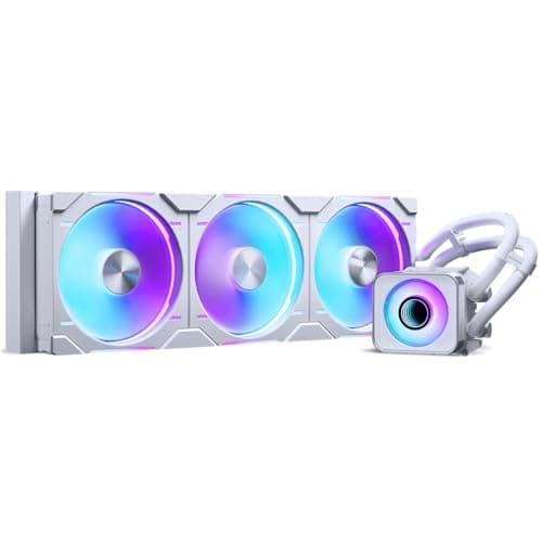PHANTEKS Glacier One 420D30 X2 DRGB Weiß | 420mm AIO-Wasserkühlung – CPU-Kühler für High-End Gaming PCs mit VRM-Lüfter & RGB-Beleuchtung Weiß 420 Bild 2