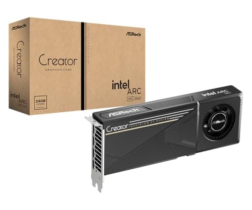 ASRock Intel ARC Pro B60 Creator 24 GB Grafikkarte, Intel Xe2-HPG Architektur, 24 GB GDDR6, PCIe 5.0, 4X DisplayPort 2.1 Ports, Lüfterdesign, Silent Cooling 0dB Bild 2