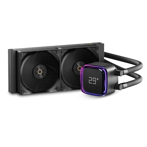 Ocypus Iota L24 BK AIO Wasserkühlung PC mit Digitalem Temperaturdisplay,240mm CPU Kühler, ARGB-Aluminiumpumpe, PWM-Lüfter mit FDB Lagern, 280W TDP,für Intel LGA 115x/1200/1700/1851 & AMD AM4/AM5