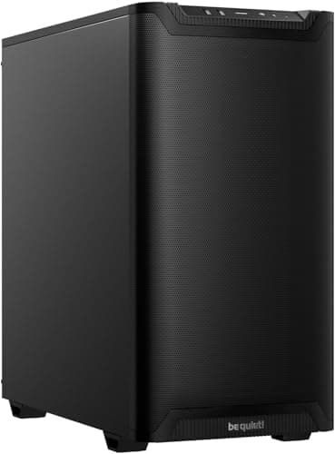 be quiet! Pure Base 501 Airflow Black PC-Gehäuse, 2 vorinstallierte Pure Wings 3 140mm PWM-Lüfter, hoher statischer Druck, geräumiges Design, kompakte Abmessungen, USB 3.2 Gen. 2 Type C