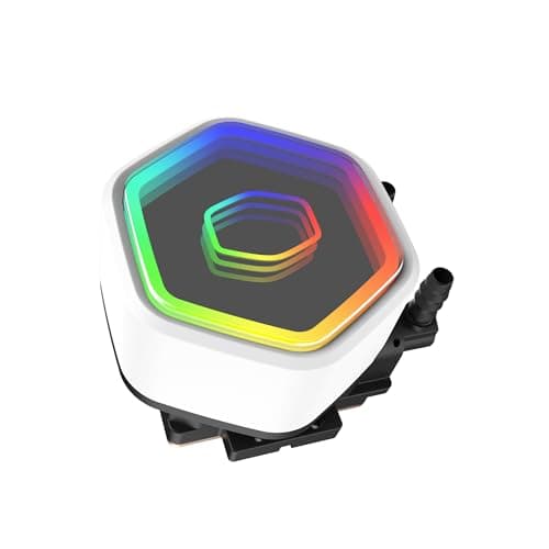 Cooler Master MasterLiquid 240 Core II Wasserkühlung – 240mm AIO Wasserkühlsystem (max. 260 W TDP), GR9-Doppelkammerpumpe, verbesserte ARGB-Gen-2-Lüfter, schnell montierbare AMD- und Intel-Kits – Weiß CORE II 240/White Ed. Bild 6