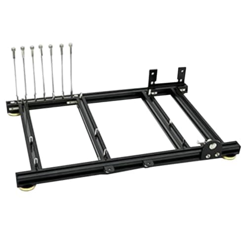 KICHOUSE Offenes ATX Computergehäuse Selbstgemacht Design aus Aluminium mit 7 Pci Steckplätzen und Kühlung im Open Air Stil für Mainboards und Gaming Pcs