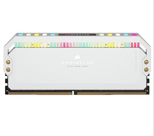 CORSAIR Dominator Platinum RGB DDR5 RAM 64GB (2x32GB) Bis zu 5200MHz CL40-40-40-77 1.25V Intel XMP 3.0 Desktop-Arbeitsspeicher – Weiß (CMT64GX5M2B5200C40W) Bild 2