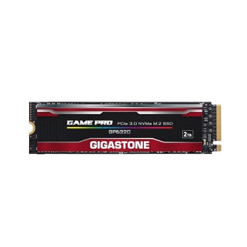Gigastone SSD 2TB NVMe Gen3 Gaming M.2 2280 PCIe 3.0x4 Internes Solid State Laufwerk Festplatte Speicher Für PS5 Gamer Videoschnitt Grafikbearbeitung PC Laptop IT Pro 3D NAND SLC Cache 2,400MB/s