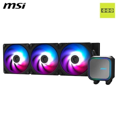 MSI MAG CORELIQUID A13 360 AIO CPU-Wasserskühler - Volle CPU-Abdeckung, verbessertes Wasserkanal-Design, CycloBlade 7, Split-Flow Radiator, Rifle-Lager Bild 4