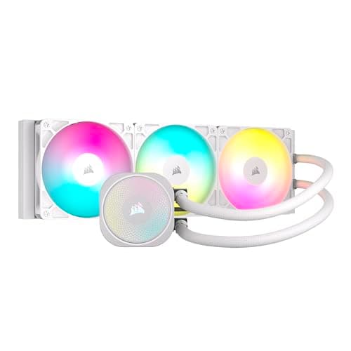 Corsair Nautilus 360 RS ARGB CPU-Flüssigkeitskühler – 360mm AIO – Geräuscharm – Direkter Mainboard-Anschluss – Intel LGA 1851/1700, AMD AM5/AM4 – 3X RS120 ARGB-Ventilatoren Inbegriffen – Weiß ARGB 360mm Weiß Bild 2