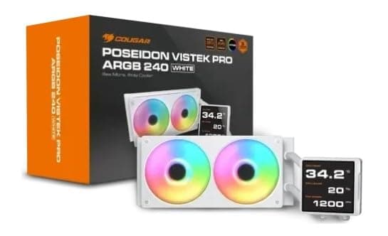 CPU Wasserkühlung Poseidon Vistek Pro 240,ARGB,Weiß Bild 3