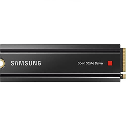 Samsung 980 PRO NVMe M.2 SSD mit Heatsink, 2 TB, PCIe 4.0, 7.000 MB/s Lesen, 5.000 MB/s Schreiben, Interne SSD mit Kühlkörper für Konsolen-Gaming, MZ-V8P2T0CW