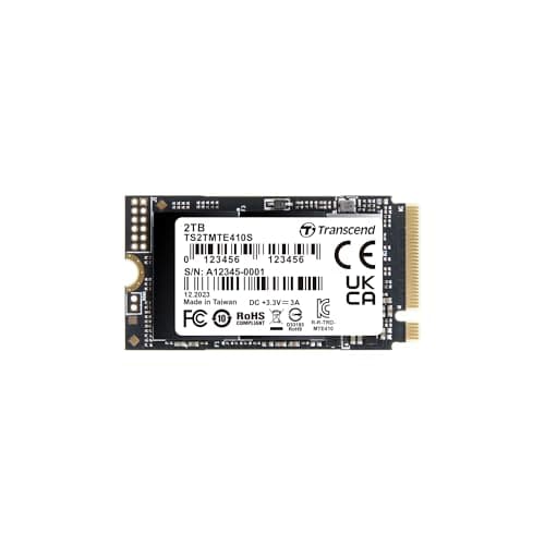 Transcend MTE410S 2TB M.2 2242 NVMe PCIe Gen4x4, 3D NAND, DRAM-Less, Bis zu 5,000/4,300 mb/s, Interne SSD für Gaming-Handhelds, Ultrabooks und NUC Bild 2