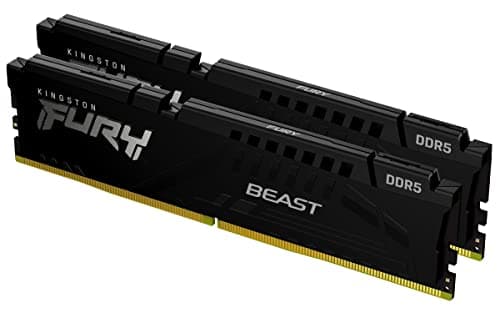 Kingston FURY Beast Schwarz DDR5 64GB (2x32GB) 5600MT/s CL40 DIMM Desktop Gaming Speicher Kit mit 2 Intel XMP - KF556C40BBK2-64