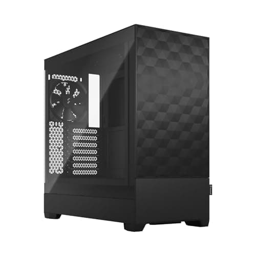 Fractal Design Pop Air Black - ATX PC Gehäuse mit Tempered Glass, Honeycomb-Mesh-Front, 3X 120 mm Lüfter, High Airflow Mid Tower Gaming Case Schwarzes gehärtetes Glas, klar getönt ATX Air Bild 2
