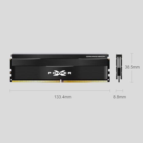 Silicon Power DDR5 16GB Zenith RGB 6000MT/s (PC5-48000) 288-pin CL36 1.35V UDIMM Desktop Memory Module RAM SP016GXLWU60FFSF Schwarz Bild 8