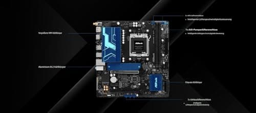 ASRock Placa Base B850M-X WiFi B850 AM5 Micro ATX WiFi R2.0 PCIe 4.0 Bild 8