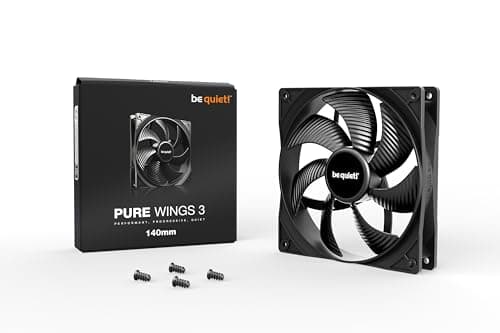 be quiet! Pure Wings 3 140mm Lüfter, hohe Höchstgeschwindigkeit, niedrige Mindestdrehzahl, optimierter Lüfterrahmen, außergewöhnlich hoher Luftdruck, sehr leiser Betrieb, Rifle-Lager, BL107 Bild 6