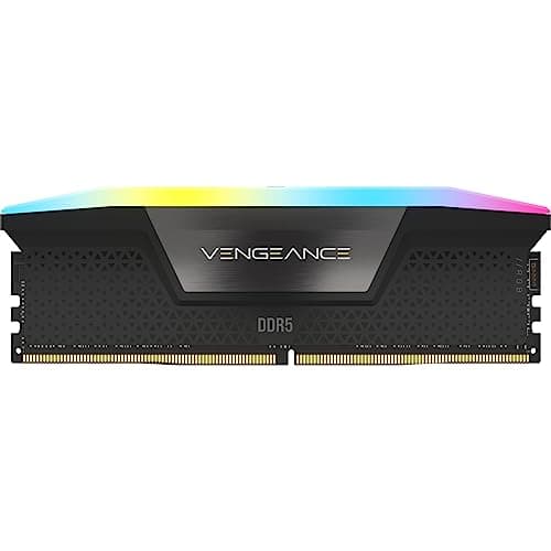 CORSAIR Vengeance RGB DDR5 RAM 192GB (4x48GB) 5200MHz CL38 Intel XMP 3.0 Desktop-Arbeitsspeicher – Schwarz (CMH192GX5M4B5200C38)
