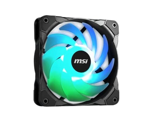 MSI MAX F12A-3 120 mm Gehäuse Lüfter (3 x 120 mm Lüfter, 3er Pack, schwarz, ARGB), A-RGB Bild 4