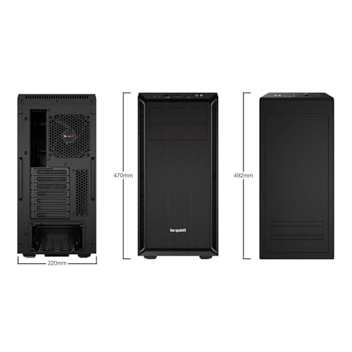 be quiet! Pure Base 600 Black PC-Gehäuse, 2X Pure Wings 2 Lüfter, Radiatoren bis 360mm, 3-stufige Lüftersteuerung Pure Base 600 Schwarz Bild 3