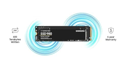 Samsung 980 NVMe M.2 SSD, 1 TB, PCIe 3.0, 3.500 MB/s Lesen, 3.000 MB/s Schreiben, Interne SSD für Gaming und Alltagsanwendungen, MZ-V8V1T0BW Bild 6