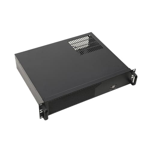 14 Rack Server Gehäuse (35cm Tiefes) 2U 2HE Rackmount Server Gehäuse Unterstützt Micro ATX/Mini ITX Mainboards, Schmalen Wand-Serverschränken w/USB Anschluß 4 Erweiterungssteckplätze