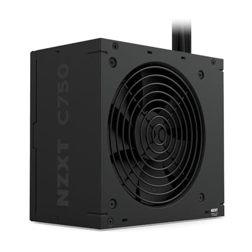 NZXT C750 Bronze ATX 3.1 - Nicht-modulares Netzteil - 750 Watt - 12V-2x6 Anschluss - 120mm FDB Lüfter - Kompakte 140mm Größe - Schwarz 750W 80 Plus Bronze ATX 3.1 Schwarz Bild 2