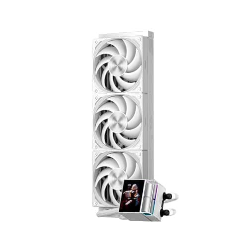 PCCOOLER AIO CPU-Kühler Wasserkühlung - 3er-Pack F5 R120 Lüfter - 2,4-Zoll LCD-Bildschirm, 360mm Flüssigkeitskühler kompatibel mit AM4, AM5, Intel LGA 1700/1851/115X Wasserkühlung(DS360 Display BK) Bild 3