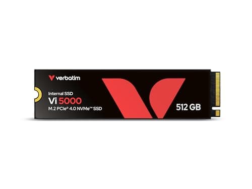 Verbatim Vi5000 NVMe M.2 SSD 512 GB, internes SSD-Laufwerk mit PCIe Gen 4, bis zu 5.000 MB/s Lesegeschwindigkeit, Hochleistungs-SSD für Gaming PC und PlayStation 5, schwarz Vi5000 512 GB NVMe M.2 Bild 2