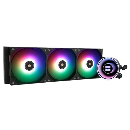 TR-Thermalright Frozen Notte 360 Black ARGB V2 Flüssigkeits-CPU-Kühler-Unendlicher Spiegel-Lichteffekt,360mm Aio-Kühlung,3-PWM-Lüfter-2000U/min, für AM4/AM5,Intel LGA1851/1700/115x/1200/2011 360mm Schwarz Bild 2