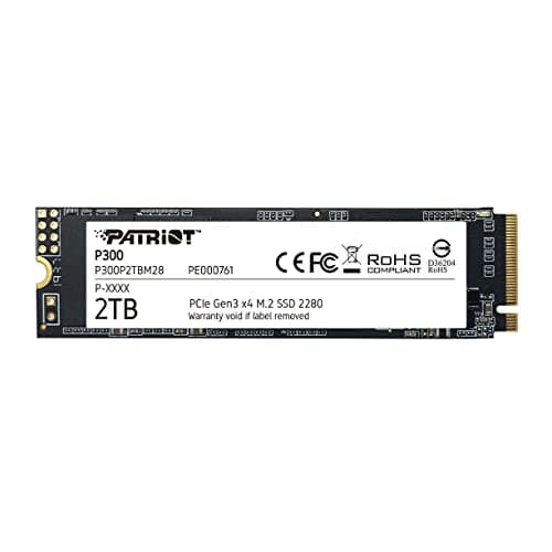 Patriot P300 2TB interne SSD - NVMe PCIe Gen 3x4 - M.2 2280 - Solid State Drive - P300P2TBM28