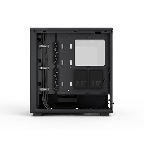 Fractal Design Epoch Schwarz - Leicht getöntes Seitenteil aus gehärtetem Glas - Gaming-PC-Gehäuse - Mesh-Frontpanel - DREI Momentum 12-Lüfter inkl. - Geräumiger Innenraum - ATX/mATX/ITX Unterstützung Tempered Glass Schwarz/schiere Freude Epoch Bild 6