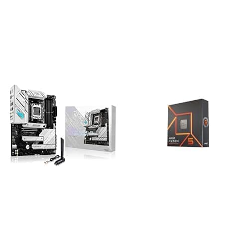 ASUS ROG Strix B650E-A Gaming WiFi Mainboard Sockel AMD AM5 (12+2 Power Stages, USB 3.2 Gen 2x2 Typ-C, PCIe 5.0, Q-Release, WiFi 6E, Aura Sync) + 7 7600X Processor 4.7 GHz 32 MB L3 Box ROG STRIX B650E + 7 7600X Processor
