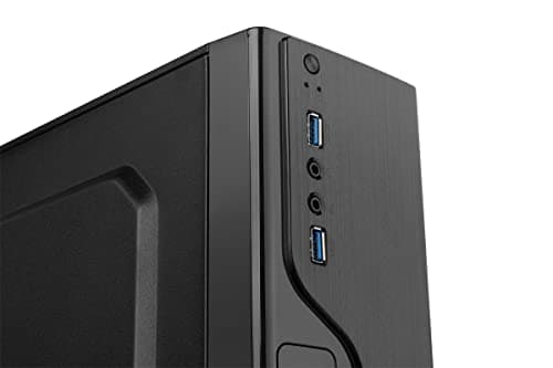 NOX LITE070 - NXLITE070 Mini-Tower mit Netzteil 500 W, USB 3.0, Lüfter 80 mm, Micro ATX, ITX, Frontpanel mit gebürsteter Optik, Schwarz Bild 4