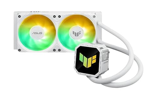 ASUS TUF Gaming LC III 240 ARGB White All-in-One-Flüssig-CPU Wasserkühlung (zwei vorinstallierte Lüfter, Aura ARGB, 400-mm Schläuche, für Intel LGA 1851, 1700, 1200 und AMD AM5 und AM4 Sockel, Weiß)