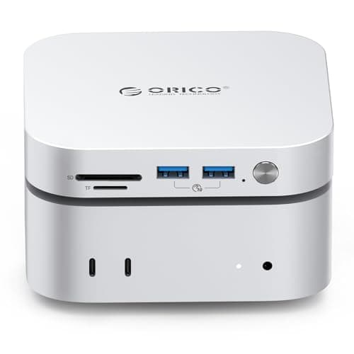 ORICO MiniMate 4TB Externe SSD Kompatibilität mit Mac mini M4, 2TB für 40Gbps(3200MB/s) Datenverarbeitung, 2TB für 1000MB/s Backup-Speicher, USB 3.0(10Gbps) * 3, TF & SD 4.0, Power Switch, M4Ultra 4TB M4Ultra-40Gbps Bild 2