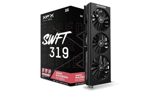 XFX Speedster SWFT319 AMD Radeon RX 6800 Gaming Grafikkarte mit 16GB GDDR6, AMD RDNA 2 RX-68XLAQBD9