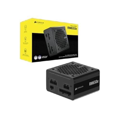 Corsair RM650e (2025) Vollmodulares Low-Noise ATX-Netzteil mit 12V-2x6-Kabel - ATX 3.1 & PCIe 5.1 konform, Cybenetics Gold Effizienz, 105°C bewertete Kondensatoren, moderner Standby-Modus, Schwarz RMe (2025) 650 Watts Schwarz Bild 2