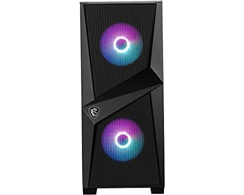 MSI MAG Forge 100R Mid-Tower ATX Gehäuse (2X USB 3.1 Anschluss, 2X 120mm A-RGB Fan und 1x 120mm Fan im Lieferumfang, schwarz, RGB) Bild 8