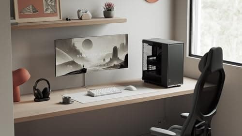 Fractal Design Epoch Schwarz - Leicht getöntes Seitenteil aus gehärtetem Glas - Gaming-PC-Gehäuse - Mesh-Frontpanel - DREI Momentum 12-Lüfter inkl. - Geräumiger Innenraum - ATX/mATX/ITX Unterstützung Tempered Glass Schwarz/schiere Freude Epoch Bild 4