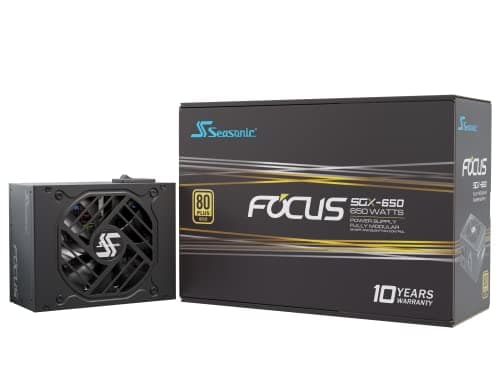 Seasonic PC-Netzteil - Focus SGX-650 80+ Gold (2021) - 12V, 650 Watt, Vollmodular, kompatibel mit ATX & SFX, leistungsstark & leise, optimale Kühlung Bild 2