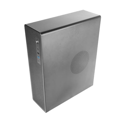 Tacens AEROSLIM500, PC-Gehäuse MicroATX, Staubschutz-Mesh-Panels, TFX-Netzteil 500W, Frontlüfter FDB 90mm, Slim-Minitower kompatibel mit MicroATX und Mini-ITX, USB-C und USB 3.0, Schwarz Bild 4