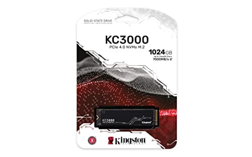 Kingston KC3000 PCIe 4.0 NVMe M.2 SSD - Hochleistungsspeicher für Desktop- und Laptop-PCs -SKC3000S/1024G Schwarz 1024GB Bild 5