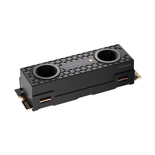 Corsair MP700 PRO Hydro X Series 4TB M.2 PCIe Gen5 x4 NVMe 2.0 SSD - M.2 2280 - Bis zu 12.400MB/sec Sequentielles Lesen - High-Density TLC NAND - Vorinstallierter Wasserblock - Schwarz