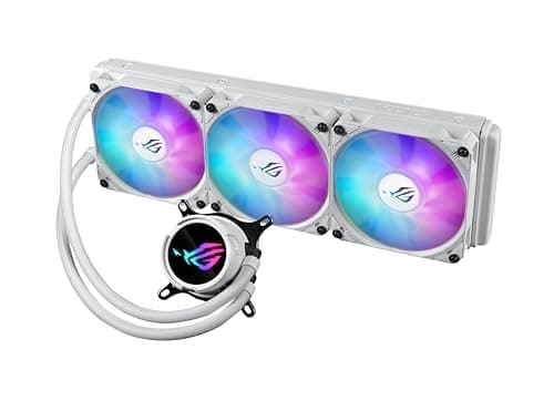 ASUS ROG STRIX LC III 360 ARGB White All-in-One Flüssig-CPU-Wasserkühlung weiß (drei adressierbare ROG ARGB-Lüfter, Anti-Vibrations-Gummi, kompatibel mit Intel LGA 1700, 1200, 115X, AMD AM5, AM4)