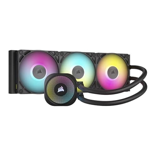 CORSAIR iCUE LINK TITAN 360 RX RGB Flüssig-CPU-Kühler – Schwarz | 360mm AIO, 3x RX120 RGB-Lüfter Inklusive, Geeignet Für Intel LGA 1851/1700, AMD AM5/AM4, Inklusive iCUE LINK System Hub
