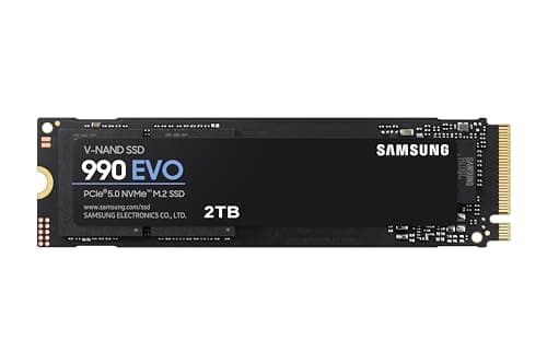 Samsung 990 EVO NVMe M.2 SSD 1 TB, PCIe 4.0 x4 / PCIe 5.0 x2, NVMe 2.0 (2280), 5.000 MB/s Lesen, 3.200 MB/s Schreiben, Interne SSD für Gaming und Grafikbearbeitung, MZ-V9E1T0BW Bild 3