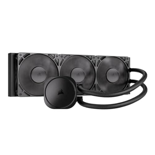 Corsair Nautilus 360 RS CPU-Flüssigkeitskühler – 360mm AIO – Geräuscharm – Direkter Mainboard-Anschluss – Intel LGA 1851/1700, AMD AM5/AM4 – 3X RS120-Ventilatoren Inbegriffen – Schwarz Kein RGB 360mm Schwarz, Standard Bild 2
